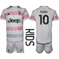 Camiseta Juventus Paul Pogba #10 Visitante Equipación para niños 2023-24 manga corta (+ pantalones cortos)